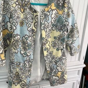 Appleseed's Blue and Yellow Floral Blazer